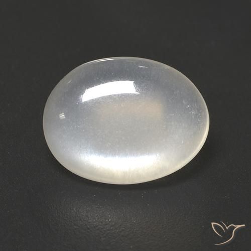 1.93ct 자연스러운 반투명 흰색 월장석, 타원형, 투명한