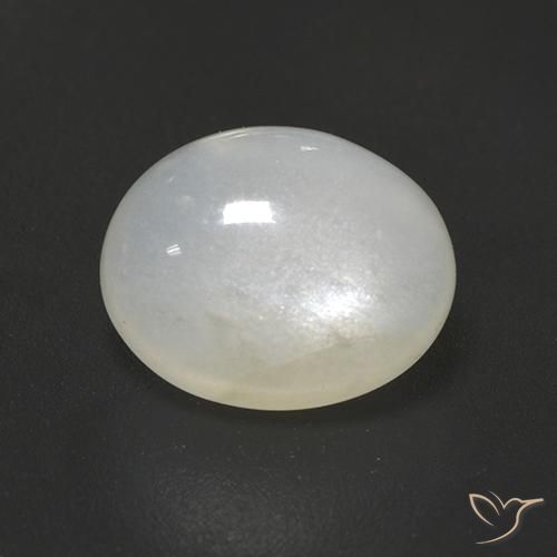 2.51ct 자연스러운 반투명 흰색 월장석, 타원형, 투명한