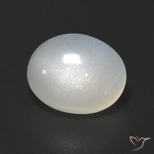 2.32ct 자연스러운 반투명 흰색 월장석, 타원형, 투명한