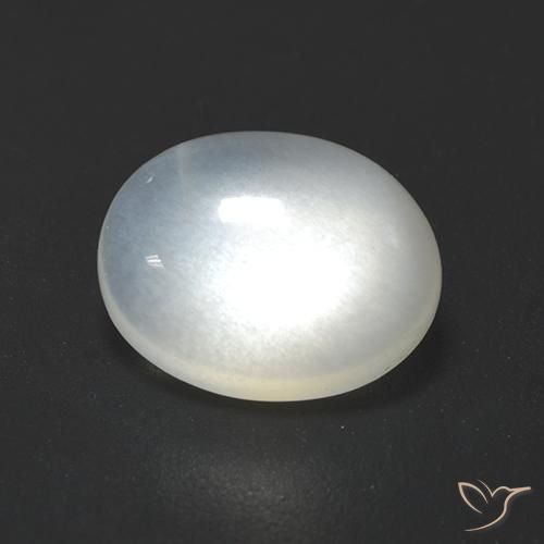 2.33ct 자연스러운 반투명 흰색 월장석, 타원형, 투명한