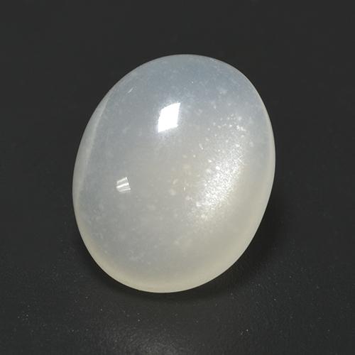 2.85캐럿 천연 크림 화이트 문스톤, 타원형 컷, 10.8×8.7 mm, 투명한