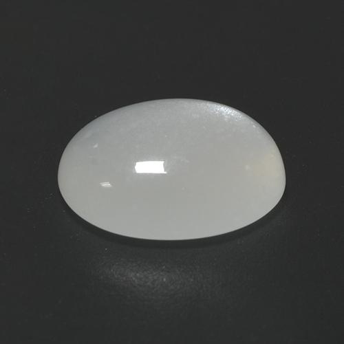 2.85캐럿 천연 크림 화이트 문스톤, 타원형 컷, 10.8×8.7 mm, 투명한