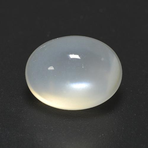 2.01캐럿 천연 반투명 흰색 문스톤, 타원형 컷, 9.1×7 mm, 투명한