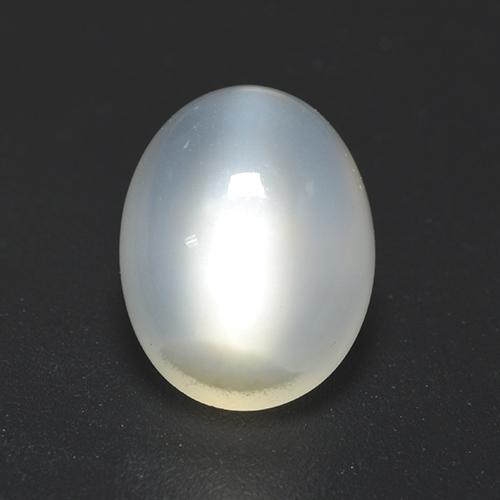 2.01캐럿 천연 반투명 흰색 문스톤, 타원형 컷, 9.1×7 mm, 투명한
