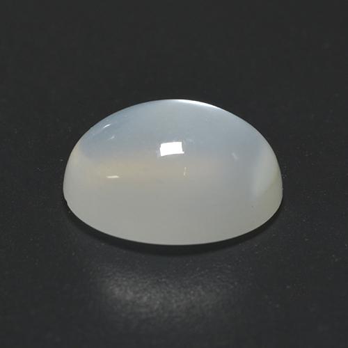 2.01캐럿 천연 반투명 흰색 문스톤, 타원형 컷, 9.1×7 mm, 투명한