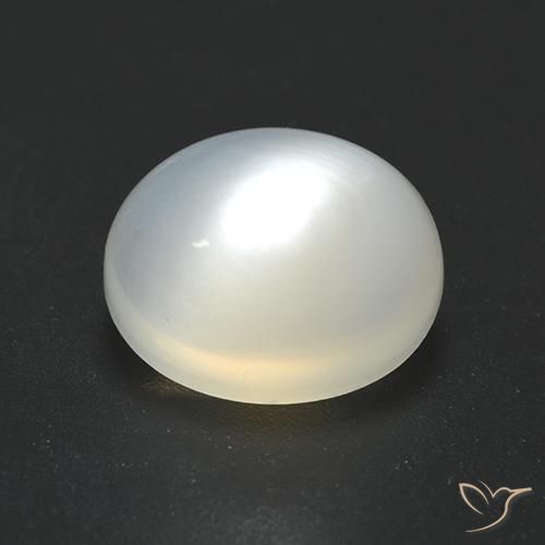 2.51ct 자연스러운 따뜻한 화이트 월장석, 타원형, 투명한