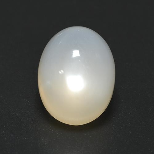 2.19캐럿 천연 반투명 흰색 문스톤, 타원형 컷, 9.1×7 mm, 투명한