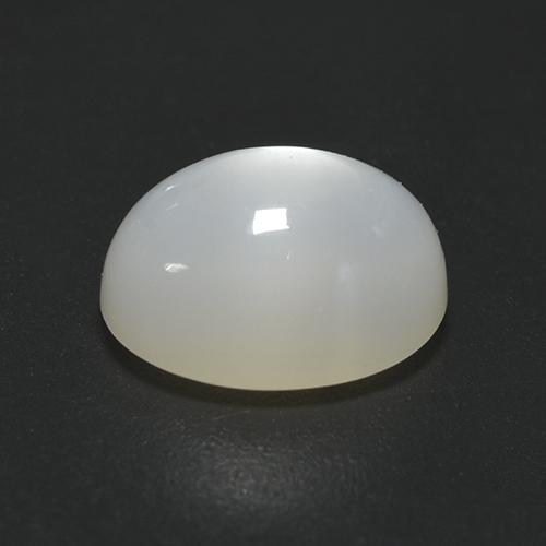 2.19캐럿 천연 반투명 흰색 문스톤, 타원형 컷, 9.1×7 mm, 투명한