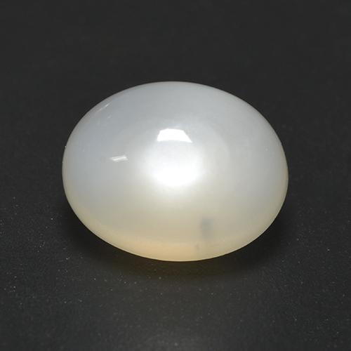 2.19캐럿 천연 반투명 흰색 문스톤, 타원형 컷, 9.1×7 mm, 투명한