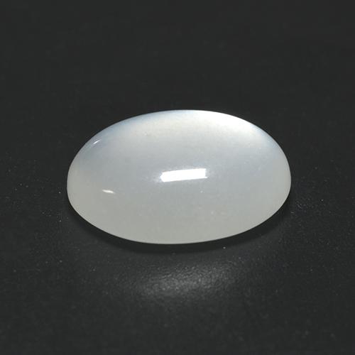 2.25캐럿 천연 반투명 흰색 문스톤, 타원형 컷, 10.2×7.9 mm, 투명한