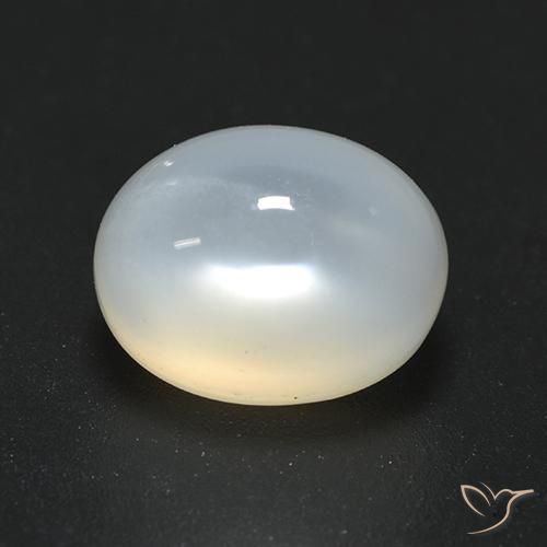 2.40ct 자연스러운 반투명 흰색 월장석, 타원형, 투명한