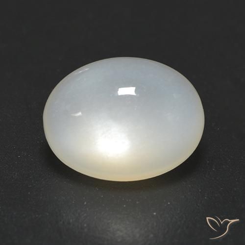 1.70ct 자연스러운 반투명 흰색 월장석, 타원형, 투명한