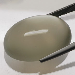 41.03캐럿 천연 크림 월장석, 타원형 컷, 투명한