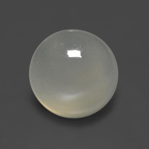 2.26캐럿 천연 따뜻한 화이트 문스톤, 라운드 컷, 8.15 mm, 투명한