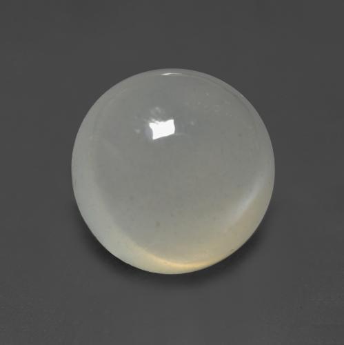 2.26캐럿 천연 따뜻한 화이트 문스톤, 라운드 컷, 8.15 mm, 투명한