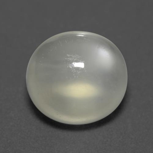 5.26캐럿 천연 따뜻한 화이트 문스톤, 타원형 컷, 10.7×10 mm, 투명한