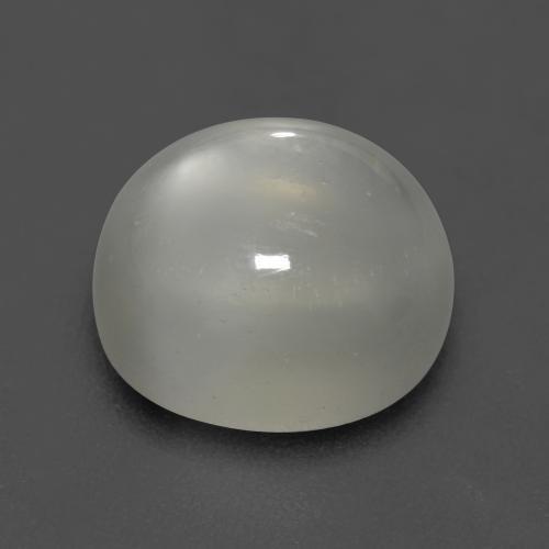 5.26캐럿 천연 따뜻한 화이트 문스톤, 타원형 컷, 10.7×10 mm, 투명한