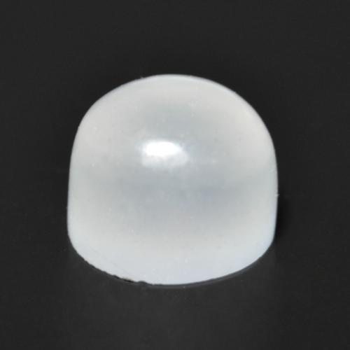 1.38캐럿 천연 반투명 흰색 문스톤, 라운드 컷, 6.05 mm, 투명한