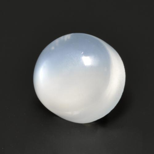 1.45캐럿 천연 반투명 흰색 문스톤, 라운드 컷, 6.50 mm, 투명한