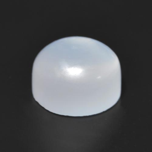 1.45캐럿 천연 반투명 흰색 문스톤, 라운드 컷, 6.50 mm, 투명한