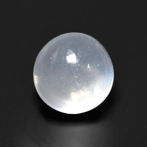 1.57캐럿 천연 반투명 흰색 문스톤, 라운드 컷, 6.70 mm, 투명한