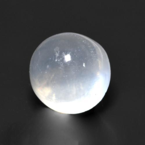 1.57캐럿 천연 반투명 흰색 문스톤, 라운드 컷, 6.70 mm, 투명한