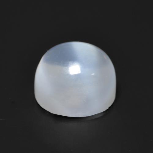 1.57캐럿 천연 반투명 흰색 문스톤, 라운드 컷, 6.70 mm, 투명한