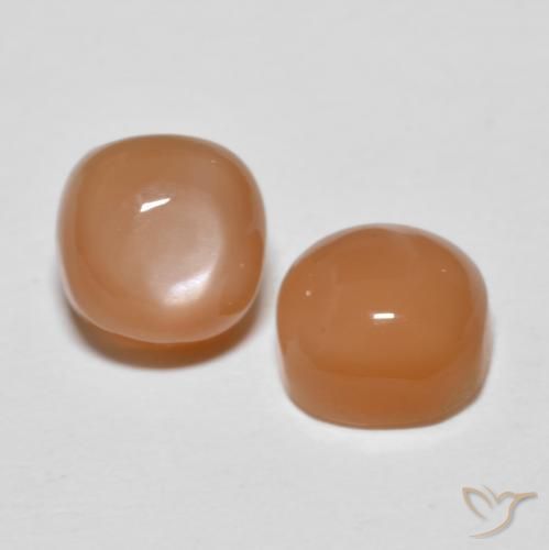 2.25캐럿 천연 멜론 오렌지 월장석 보석, 방석, 투명한