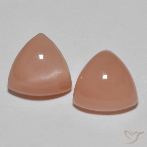 3.52ctw 자연스러운 Pinkish Peach 월장석, 일조, 불투명체
