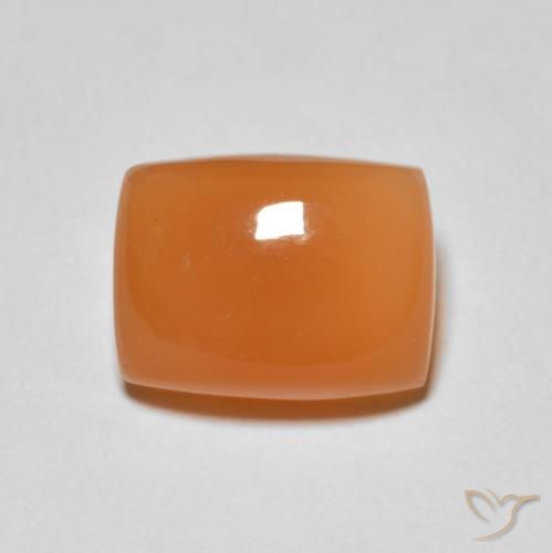 2.53ct 자연스러운 따뜻한 살구 오렌지 월장석, 방석, 불투명체