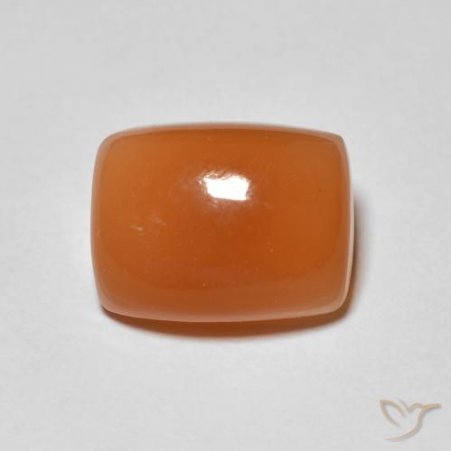 2.28ct 자연스러운 붉은 오렌지 월장석, 방석, 불투명체