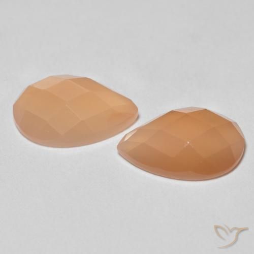 2.13캐럿 천연 Medium Light-Orange 월장석 보석, 배 모양, 투명한