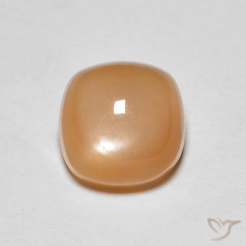 1.64ct 자연스러운 피치 오렌지 월장석, 방석, 투명한