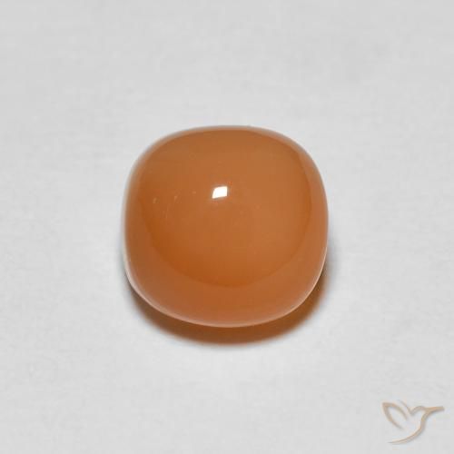 1.29ct 자연스러운 따뜻한 살구 오렌지 월장석, 방석, 투명한