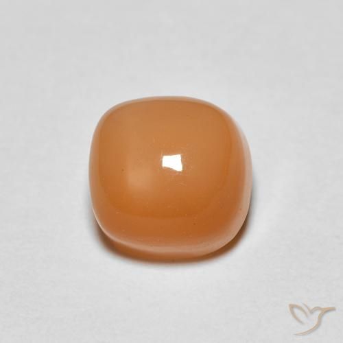 1.32ct 자연스러운 붉은 오렌지 월장석, 방석, 투명한