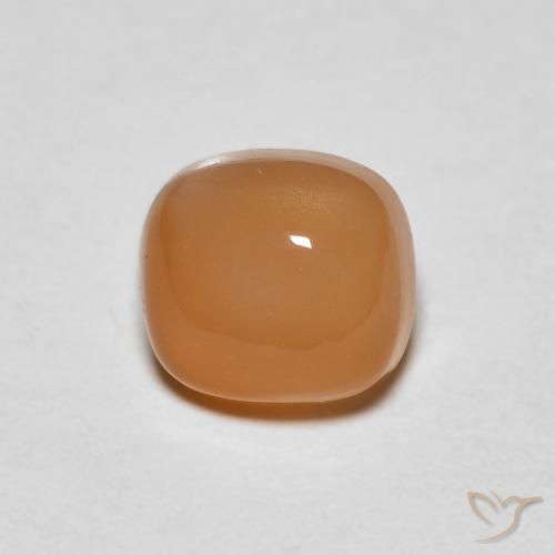 1.06ct 자연스러운 미디엄 오렌지 월장석, 방석, 투명한