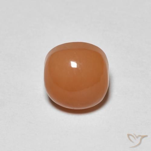 1.08ct 자연스러운 라이트 오렌지 월장석, 방석, 투명한