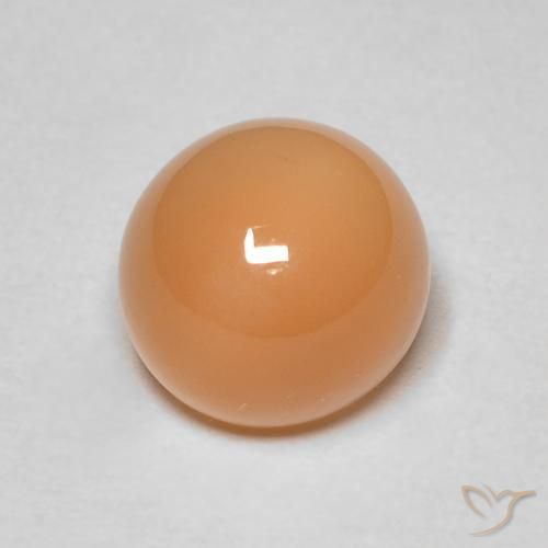 1.92ct 자연스러운 멜론 오렌지 월장석, 둥근, 투명한