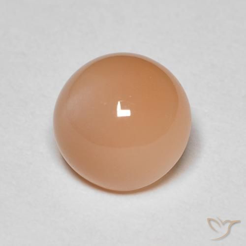 2.04캐럿 천연 Medium Light-Orange 월장석, 둥근, 불투명체