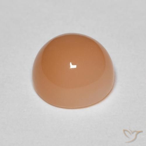 2.04캐럿 천연 Medium Light-Orange 월장석, 둥근, 불투명체
