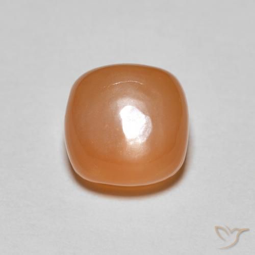 2.07ct 자연스러운 붉은 오렌지 월장석, 방석, 투명한