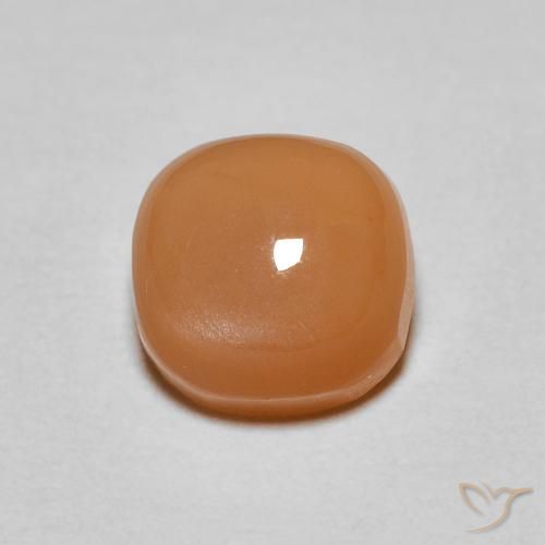 1.13ct 자연스러운 따뜻한 살구 오렌지 월장석, 방석, 투명한