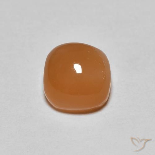 1.17ct 자연스러운 미디엄 오렌지 월장석, 방석, 투명한