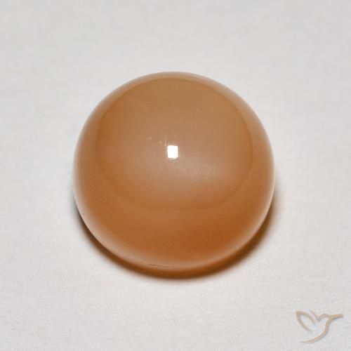 1.91ct 자연스러운 미디엄 오렌지 월장석, 둥근, 투명한