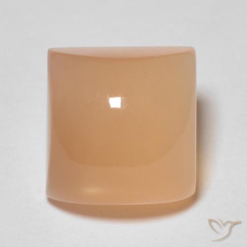 2.72ct 자연스러운 피치 오렌지 월장석, 정사각형, 투명한