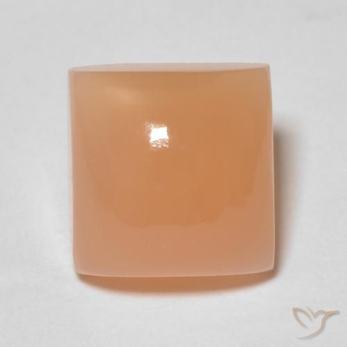 2.12ct 자연스러운 Medium Light-Orange 월장석, 정사각형, 투명한