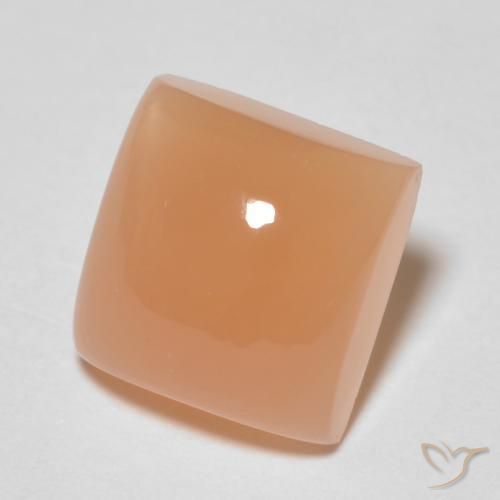 2.12캐럿 천연 Medium Light-Orange 월장석, 정사각형, 투명한