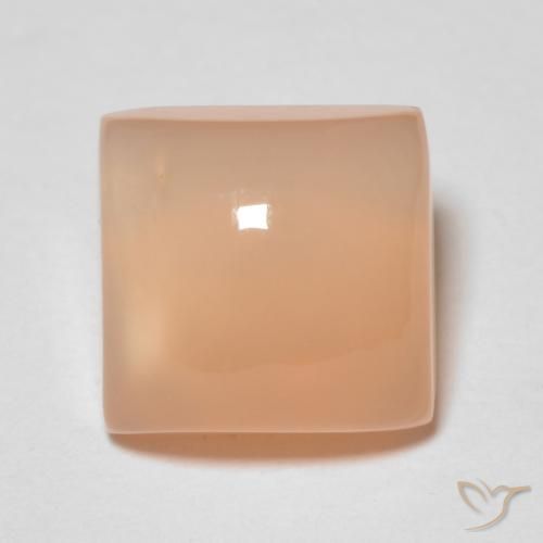 2.15ct 자연스러운 멜론 오렌지 월장석, 정사각형, 투명한