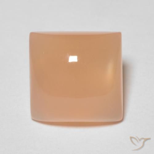 1.76ct 자연스러운 멜론 오렌지 월장석, 정사각형, 투명한