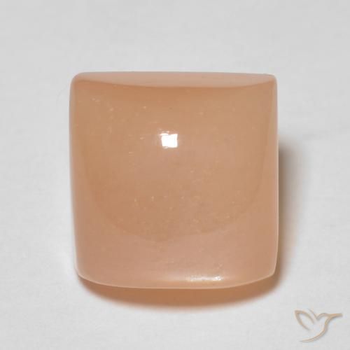 2.28ct 자연스러운 미디엄 오렌지 월장석, 정사각형, 투명한